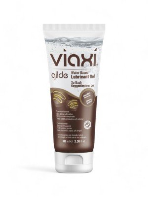 Viaxi Glide Sexual Lubricant, Chocolate Flavored Sex Lubes Gel, Health Lubricant, 100% Condom Compatible, 100ml, 3.3814 oz