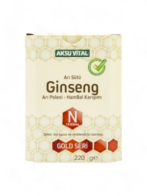 Aksu Vital Ginseng Dose - Ginseng, Royal Jelly, Raw Honey, and Pollen Mix (220 g)